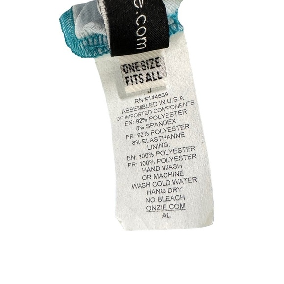 Onzie Flow Womens Yoga Pura Vida Tie Dye Tank Top One Size Blue Cross Back - Picture 8 of 10